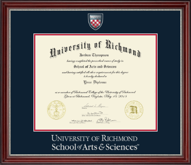 University of Richmond diploma frame - Masterpiece Medallion Diploma Frame in Kensington Silver