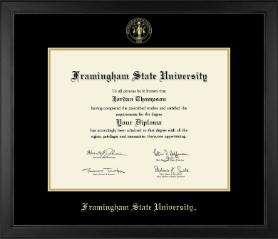 Framingham State University diploma frame - Gold Embossed Diploma Frame in Arena