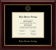 Tyler Junior College diploma frame - Gold Embossed Diploma Frame in Gallery