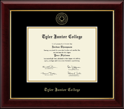 Tyler Junior College diploma frame - Gold Embossed Diploma Frame in Gallery