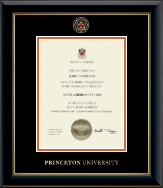 Princeton University certificate frame - Masterpiece Medallion Certificate Frame in Onyx Gold