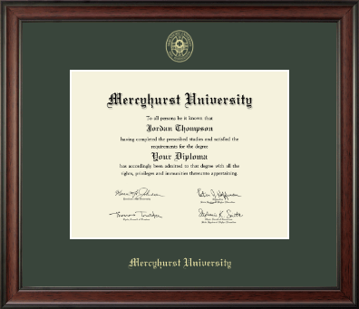 Mercyhurst University diploma frame - Gold Embossed Diploma Frame in Studio