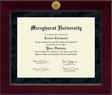 Mercyhurst University diploma frame - Millennium Diploma Frame in Cordova