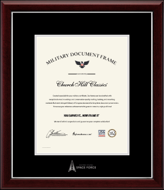 United States Space Force certificate frame - Silver Embossed Certificate Frame in Gallery Silver