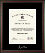 United States Space Force certificate frame - Silver Embossed Certificate Frame in Studio