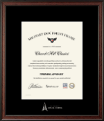 United States Space Force certificate frame - Silver Embossed Certificate Frame in Studio