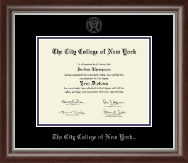 The City College of New York diploma frame - Silver Embossed Diploma Frame in Devonshire