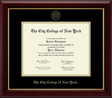 The City College of New York diploma frame - Gold Embossed Diploma Frame in Gallery