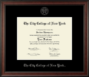 The City College of New York diploma frame - Silver Embossed Diploma Frame in Studio