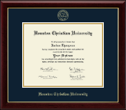 Houston Christian University diploma frame - Gold Embossed Diploma Frame in Gallery