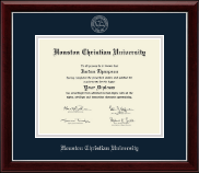 Houston Christian University diploma frame - Silver Embossed Diploma Frame in Gallery Silver