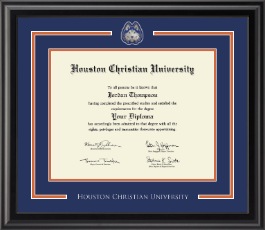 Houston Christian University diploma frame - Spirit Medallion Diploma Frame in Midnight