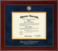 Syracuse University diploma frame - Presidential Masterpiece Diploma Frame in Jefferson