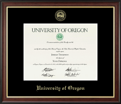 University of Oregon diploma frame - Gold Embossed Diploma Frame in Studio Gold