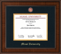 Miami University diploma frame - Presidential Brass Masterpiece Diploma Frame in Madison
