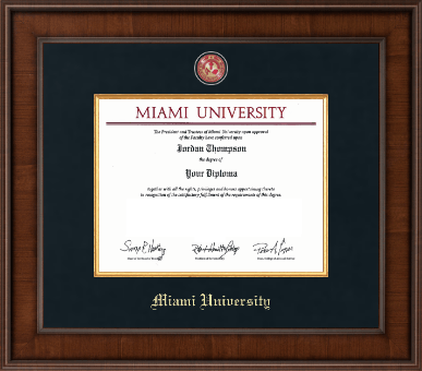 Miami University diploma frame - Presidential Brass Masterpiece Diploma Frame in Madison