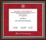 Miami University diploma frame - Pewter Masterpiece Medallion Diploma Frame in Devonshire