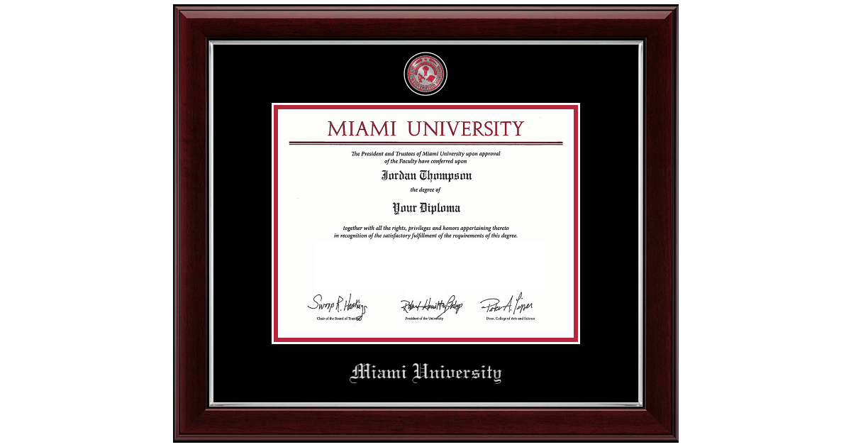 Pewter Masterpiece Medallion Diploma Frame in Gallery Silver Miami