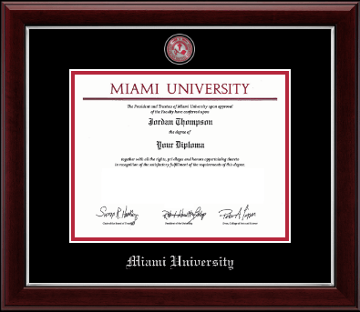 Miami University diploma frame - Pewter Masterpiece Medallion Diploma Frame in Gallery Silver