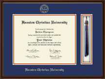 Houston Christian University diploma frame - Tassel & Cord Diploma Frame in Delta