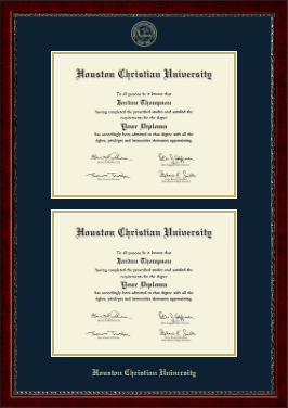 Houston Christian University diploma frame - Double Diploma Frame in Sutton