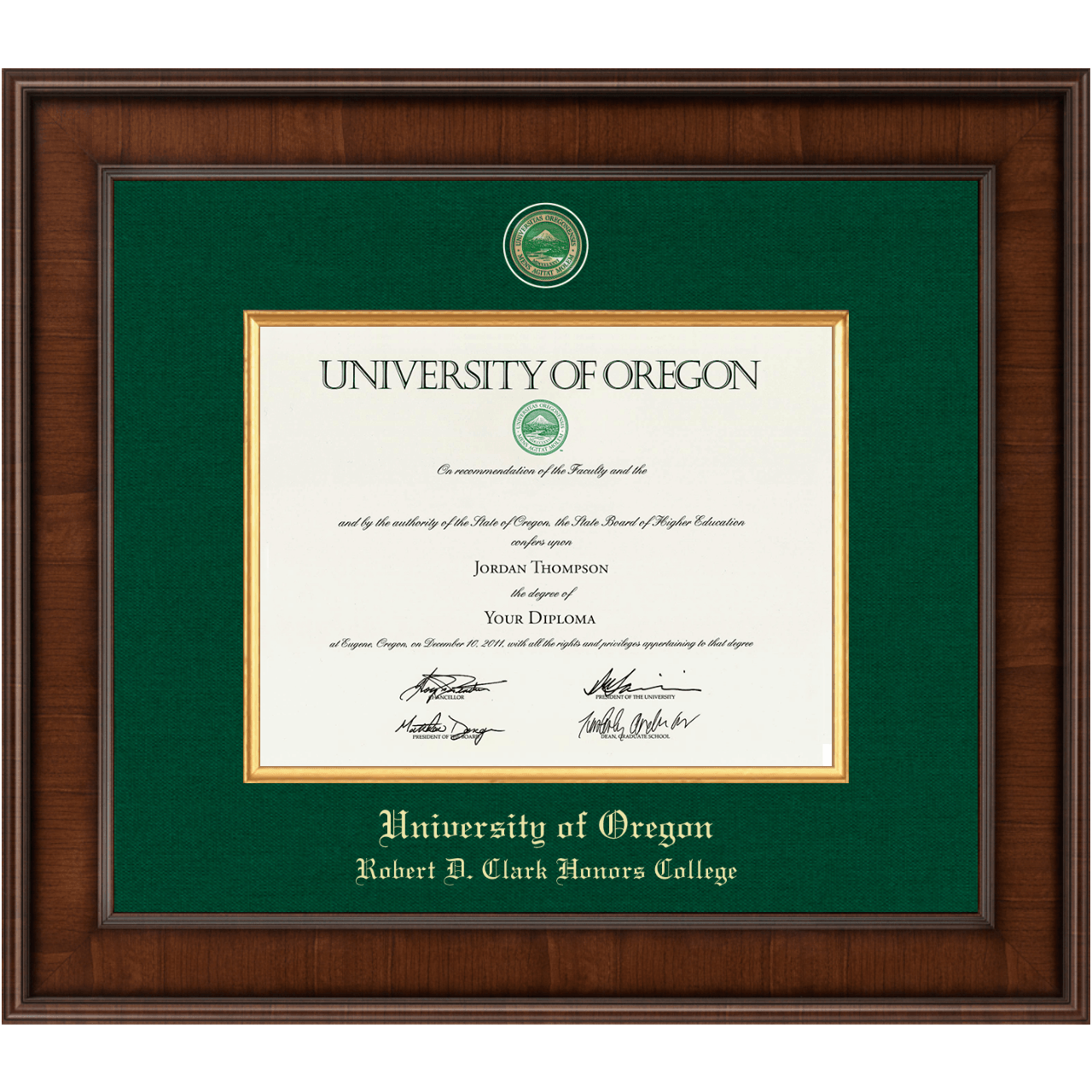 Presidential Masterpiece Diploma Frame in Madison University of Oregon Item 423401ORC from