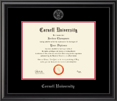 Cornell University diploma frame - Silver Embossed Diploma Frame in Midnight