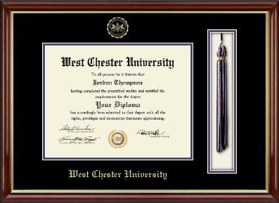 West Chester University diploma frame - Tassel & Cord Diploma Frame in Southport Gold