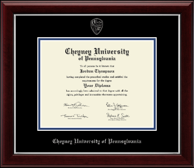 Cheyney University diploma frame - Silver Embossed Diploma Frame in Gallery Silver