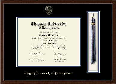 Cheyney University diploma frame - Tassel & Cord Diploma Frame in Delta