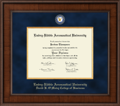 Embry-Riddle Aeronautical University diploma frame - Presidential Masterpiece Diploma Frame in Madison