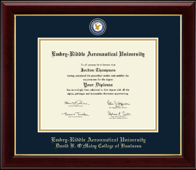 Embry-Riddle Aeronautical University diploma frame - Masterpiece Medallion Diploma Frame in Gallery