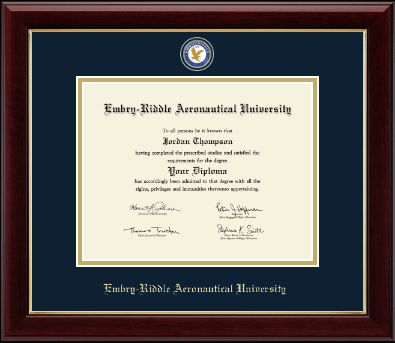 Embry-Riddle Aeronautical University diploma frame - Masterpiece Medallion Diploma Frame in Gallery