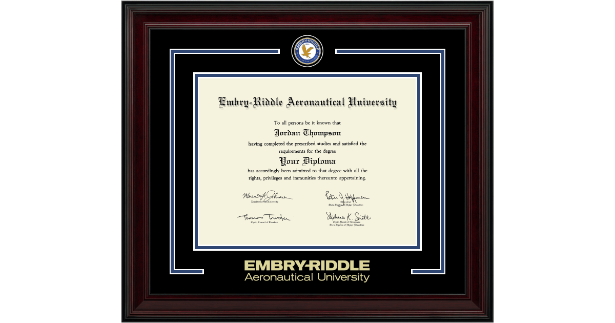 Showcase Diploma Frame in Encore EmbryRiddle Aeronautical University