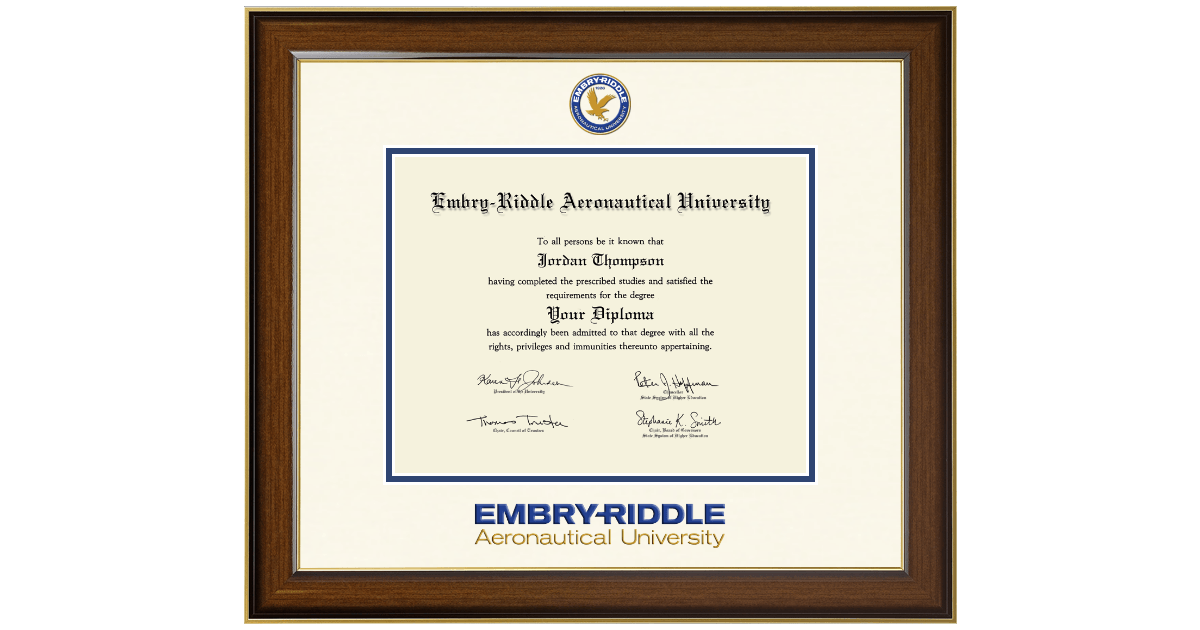 Dimensions Diploma Frame in Westwood EmbryRiddle Aeronautical