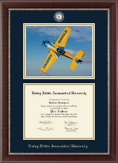 Embry-Riddle Aeronautical University diploma frame - Campus Scene Masterpiece Medallion Diploma Frame in Chateau