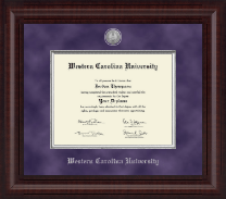 Western Carolina University diploma frame - Presidential Silver Engraved Diploma Frame in Premier