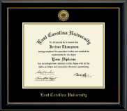 East Carolina University diploma frame - Gold Engraved Medallion Diploma Frame in Onyx Gold