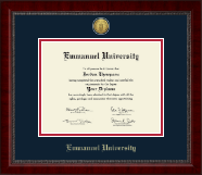Emmanuel University diploma frame - Gold Engraved Medallion Diploma Frame in Sutton
