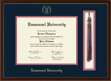 Emmanuel University diploma frame - Tassel & Cord Diploma Frame in Delta