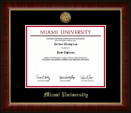 Miami University diploma frame - Gold Engraved Medallion Diploma Frame in Murano