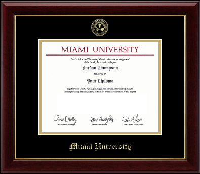 Miami University diploma frame - Gold Embossed Diploma Frame in Gallery