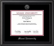 Miami University diploma frame - Silver Embossed Diploma Frame in Midnight