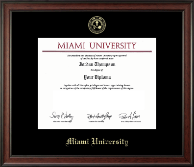 Miami University diploma frame - Gold Embossed Diploma Frame in Studio