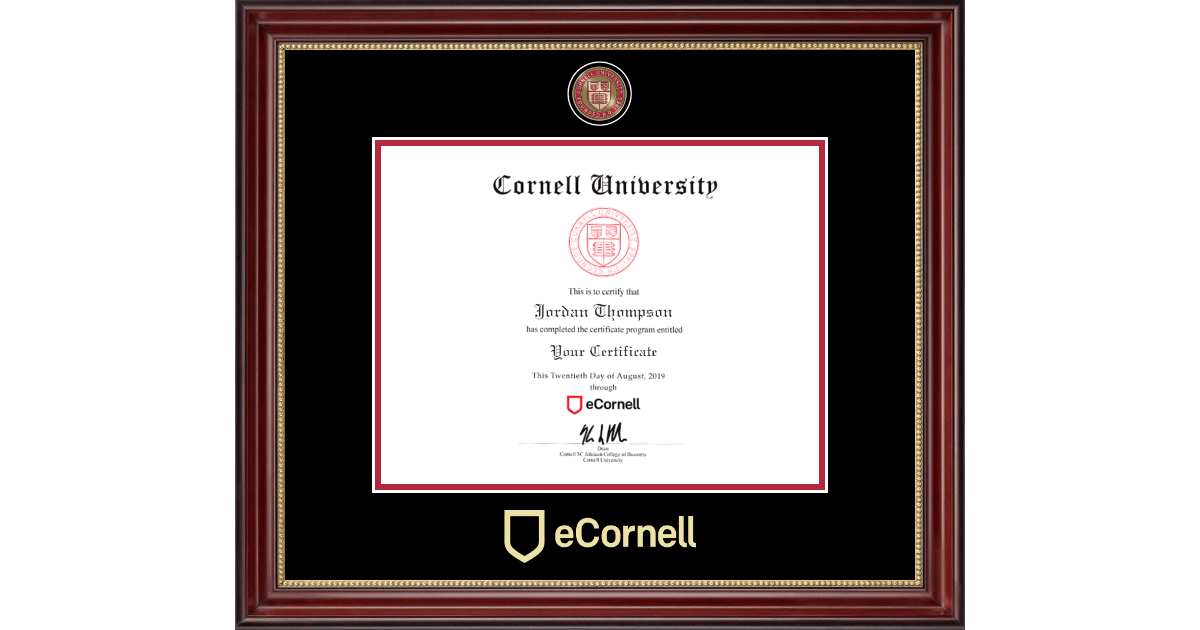 Cornell eCornell Certificate Frames Diploma Frames