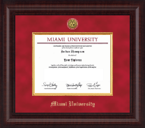 Miami University diploma frame - Presidential Gold Engraved Diploma Frame in Premier