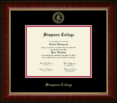 Simpson College diploma frame - Gold Embossed Diploma Frame in Murano