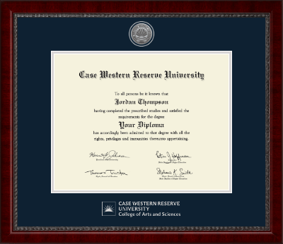 Case Western Reserve University diploma frame - Silver Engraved Medallion Diploma Frame in Sutton