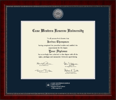 Case Western Reserve University diploma frame - Silver Engraved Medallion Diploma Frame in Sutton