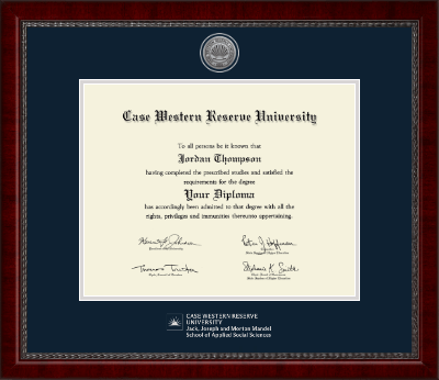 Case Western Reserve University diploma frame - Silver Engraved Medallion Diploma Frame in Sutton